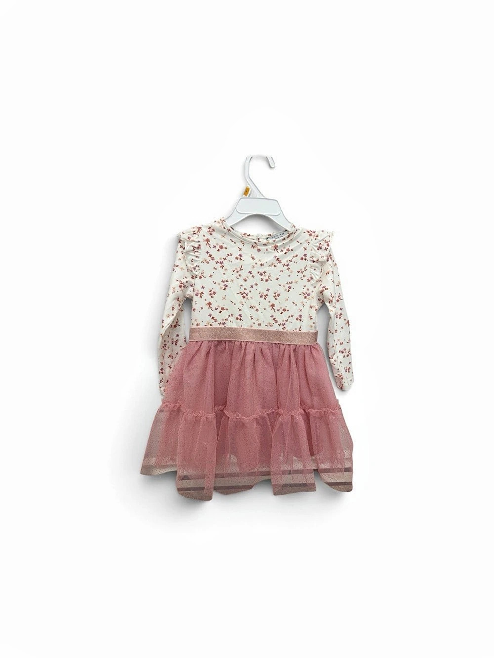 Primark Floral Tulle Dress in Pink & White Girls 2-3Y Like New